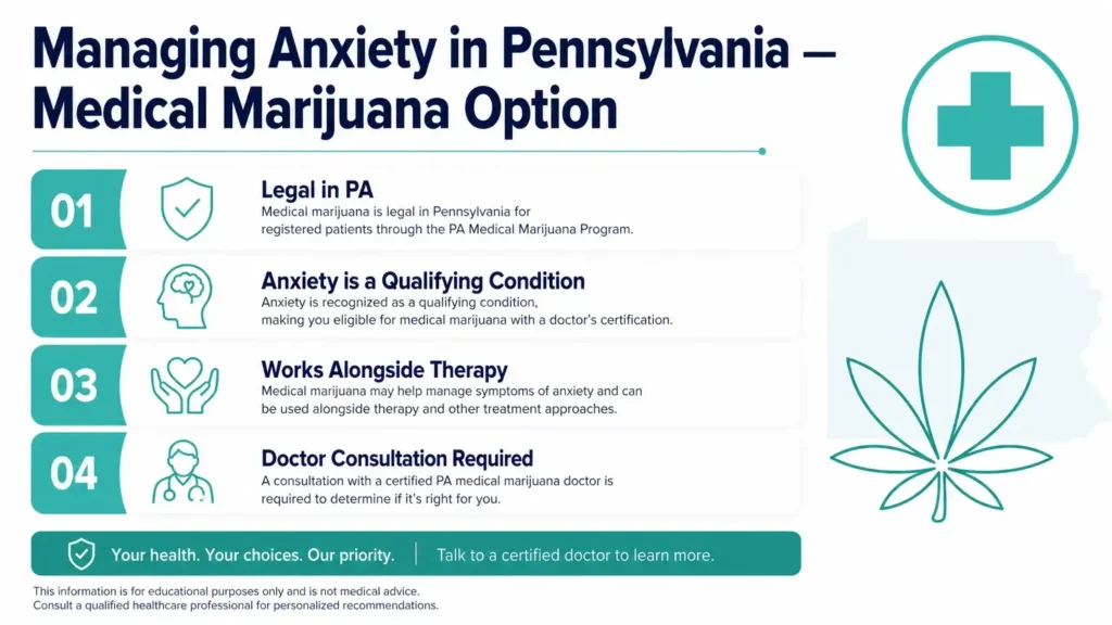 medical marijuana anxiety Pennsylvania infographic