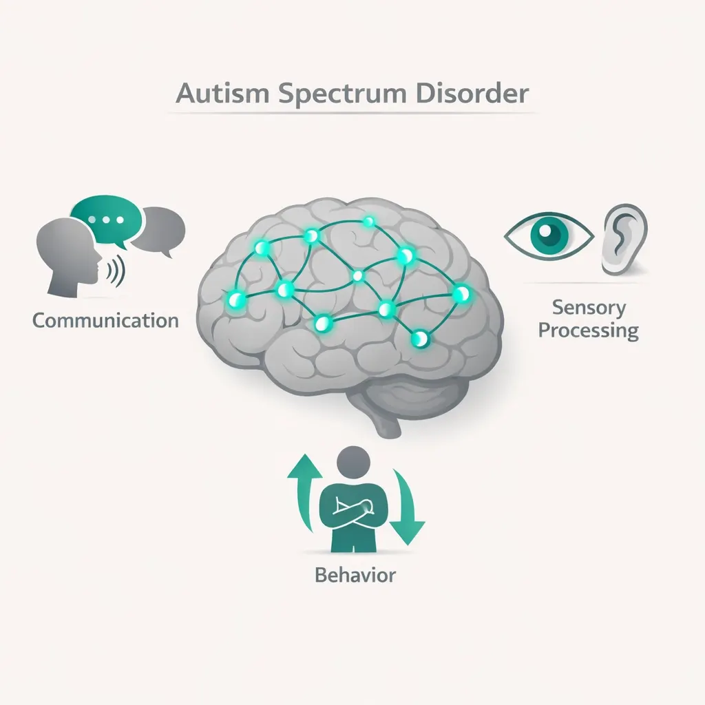 autism spectrum disorder brain communication sensory processing diagram