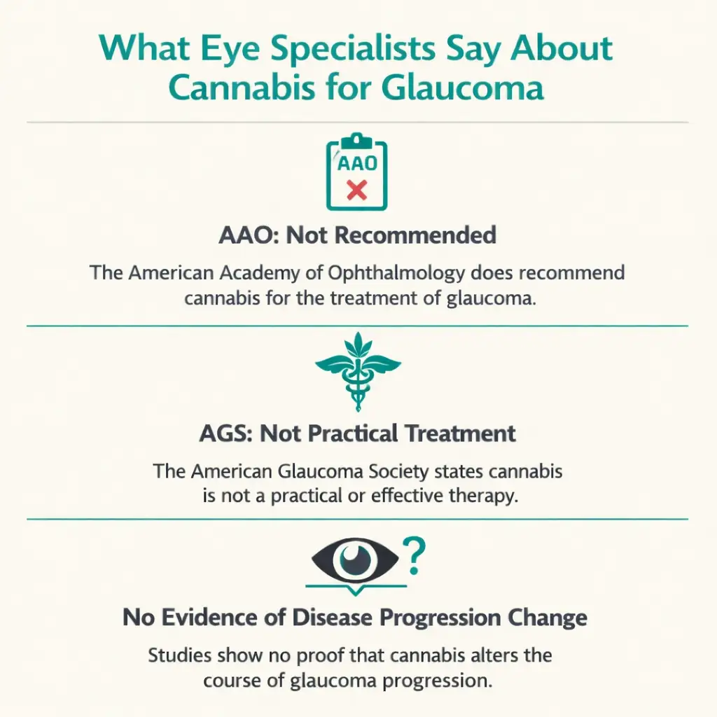 American Academy of Ophthalmology glaucoma cannabis not recommended infographic AAO AGS position