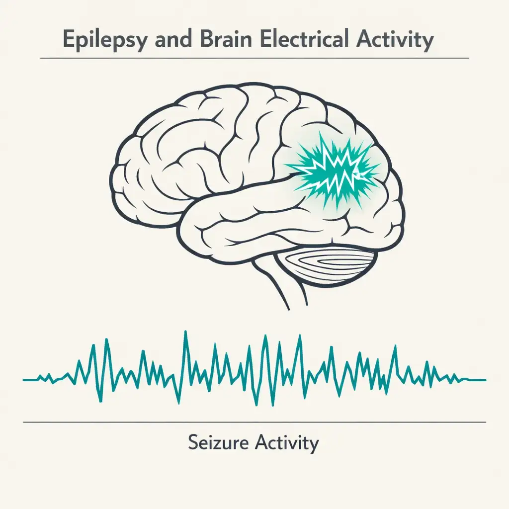 epilepsy brain abnormal electrical activity seizure signal diagram