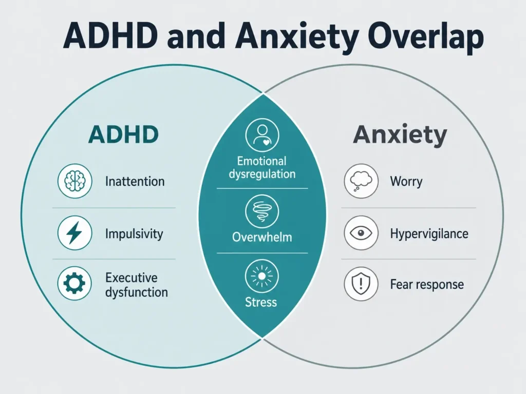ADHD anxiety overlap venn diagram