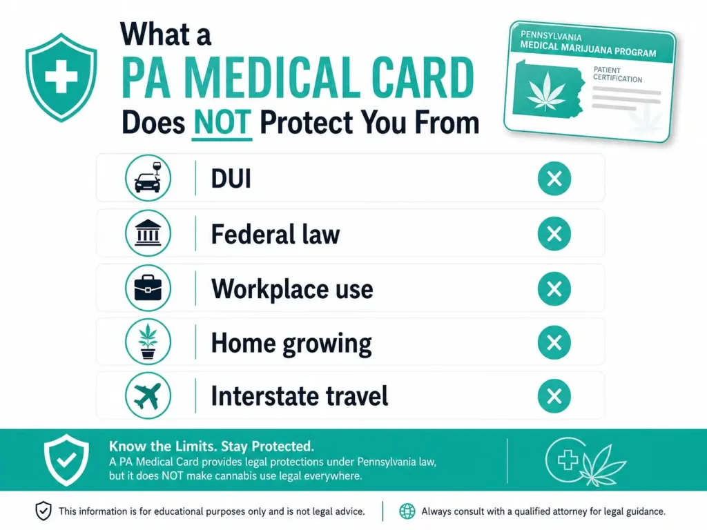 what medical marijuana card does not protect infographic