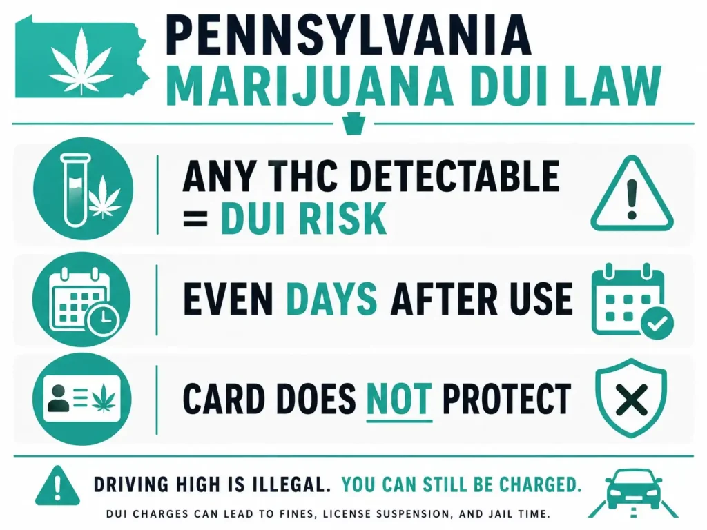 marijuana DUI law Pennsylvania infographic