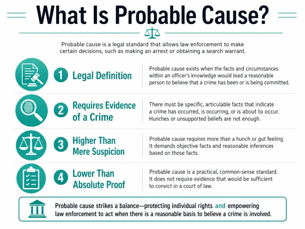 what is probable cause legal definition Pennsylvania infographic