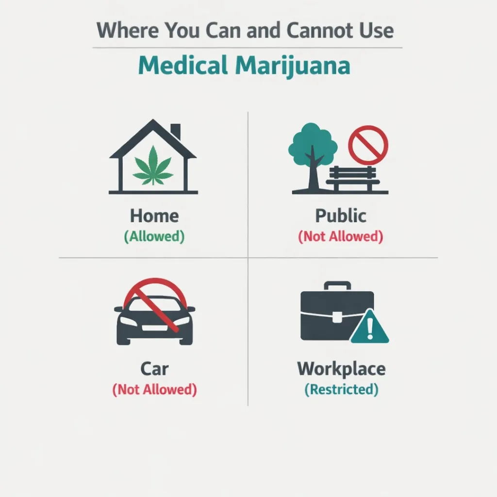 where you can use medical marijuana Pennsylvania infographic