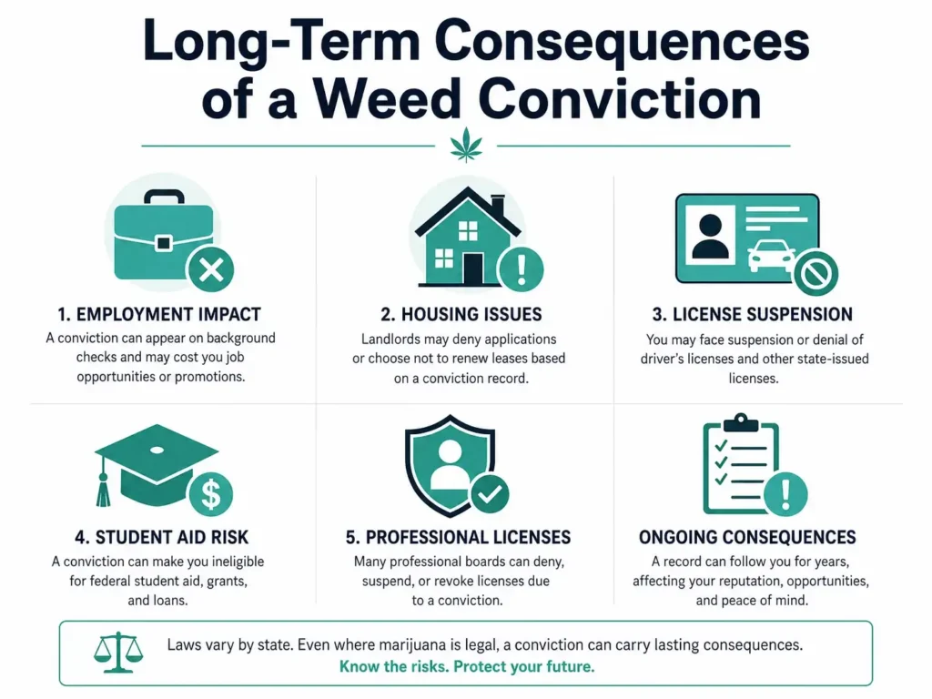 consequences weed conviction Pennsylvania infographic