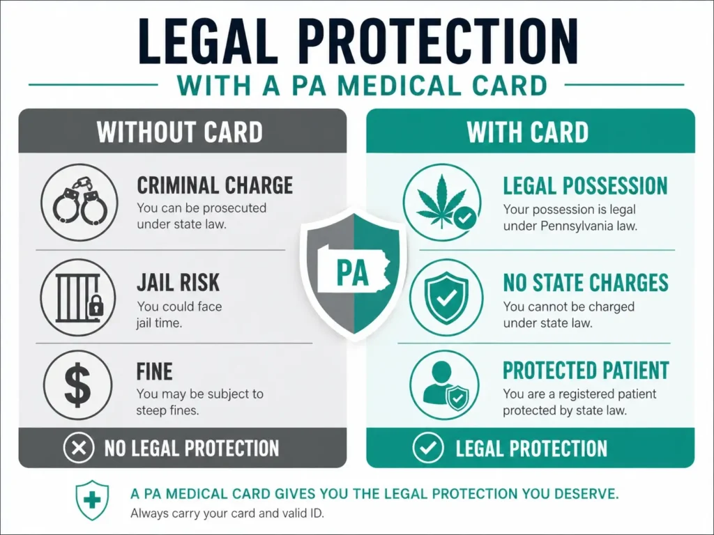 PA medical card legal protection comparison infographic