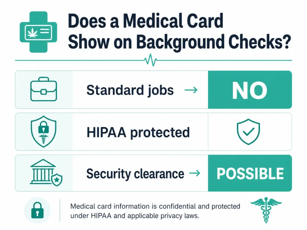 medical card background check privacy infographic