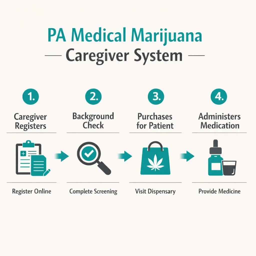 Pennsylvania medical marijuana caregiver registration process infographic dementia