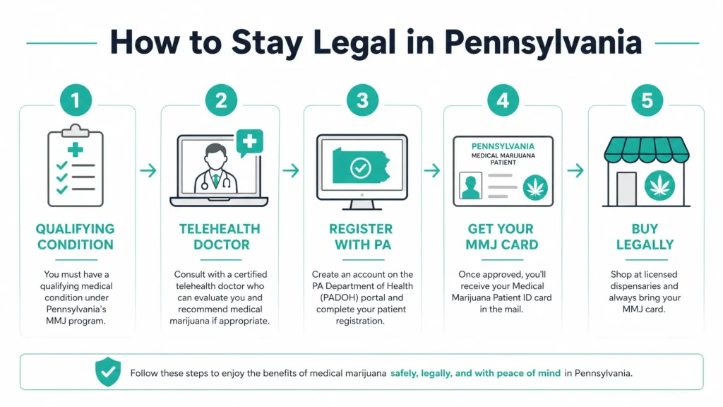 medical marijuana card Pennsylvania process infographic