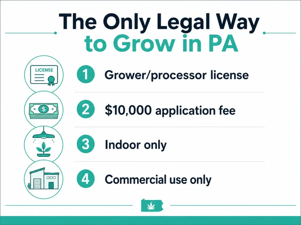 grower processor license Pennsylvania infographic