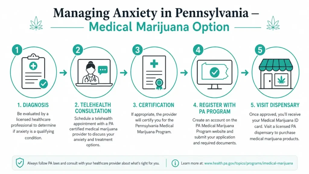 medical marijuana anxiety Pennsylvania process infographic
