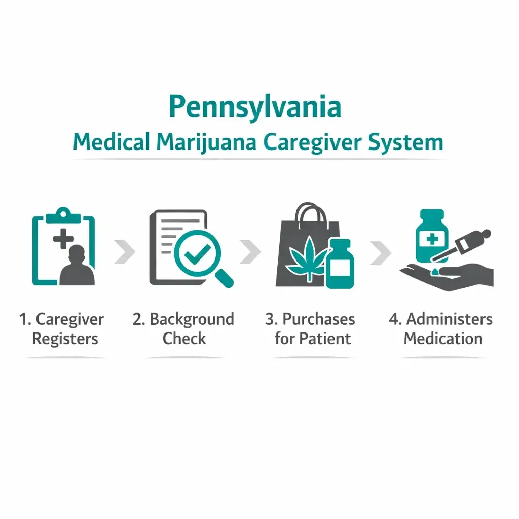 Pennsylvania medical marijuana caregiver registration process infographic terminal illness