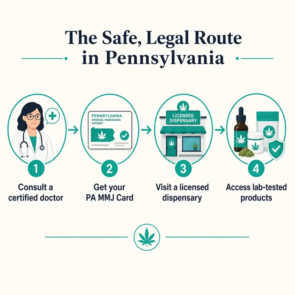 safe legal alternative to delta 11 in pennsylvania medical marijuana infographic