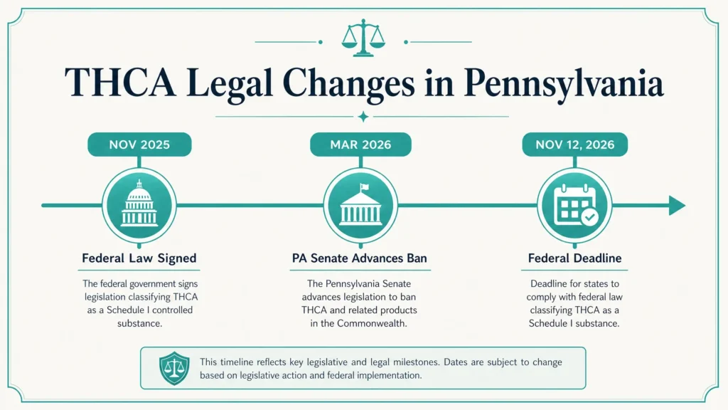 thca legal changes in pennsylvania 2026 infographic