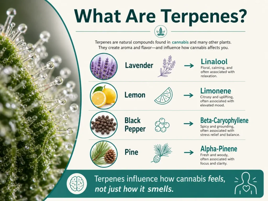 what are cannabis terpenes and how they affect anxiety infographic