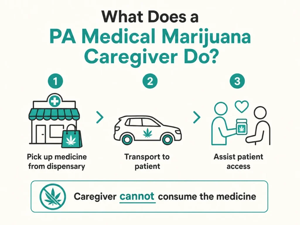 what does a caregiver do medical marijuana pennsylvania infographic