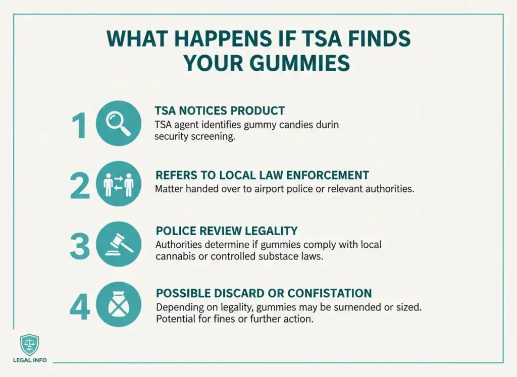 what happens if tsa finds delta 9 gummies infographic