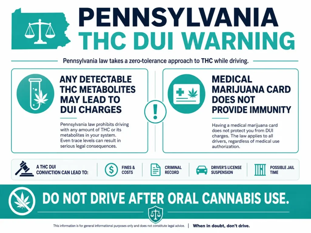 pennsylvania medical marijuana dui warning infographic