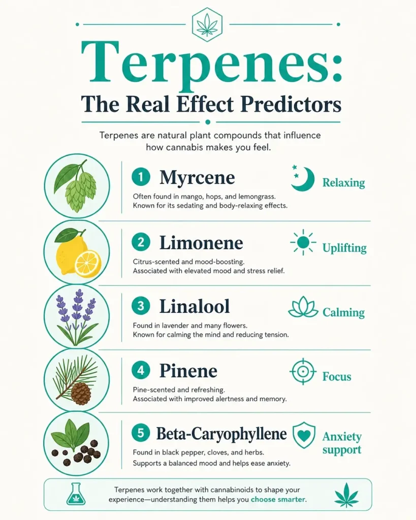 terpenes are the real effect predictors infographic