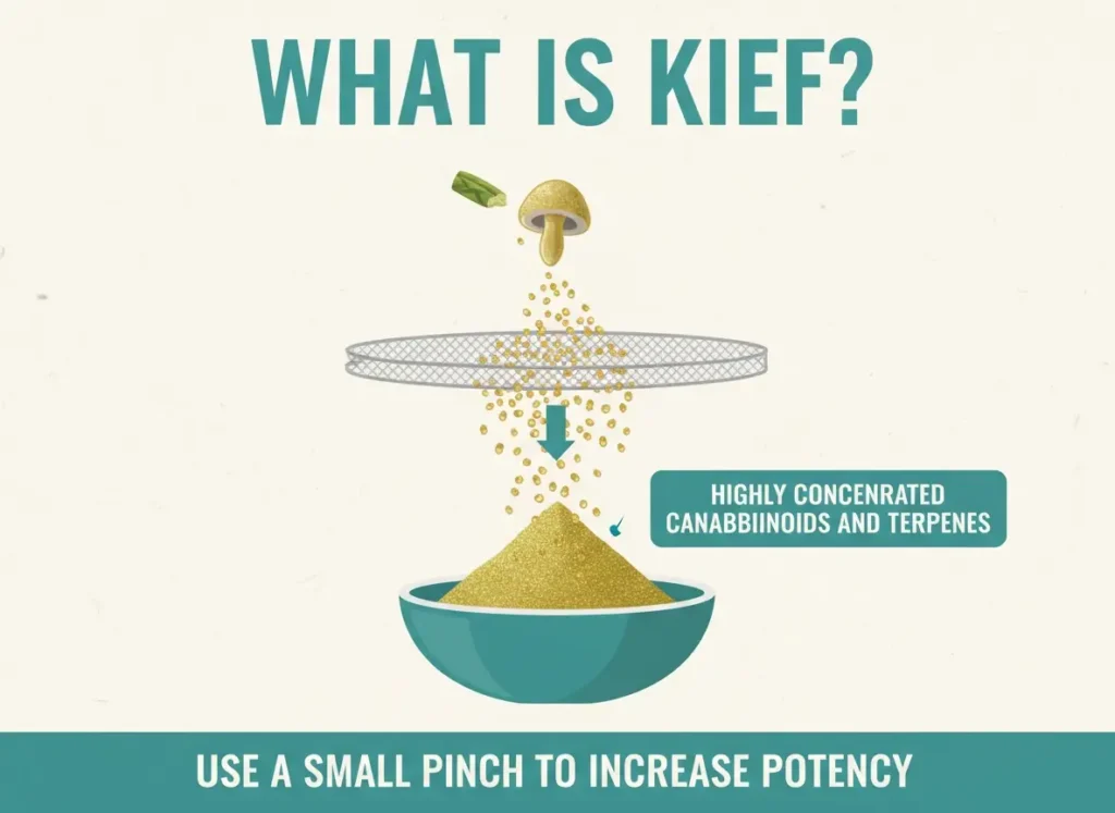 what is kief and how to use it in a vaporizer infographic