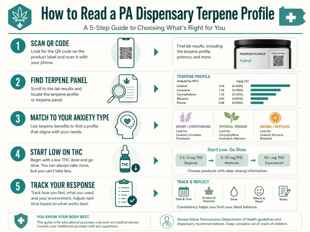 how to read a pennsylvania dispensary terpene coa infographic