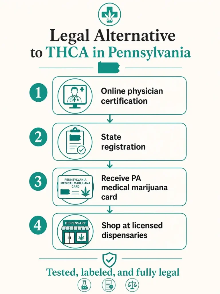 legal alternative to thca pennsylvania medical marijuana infographic