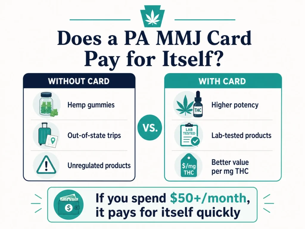 does a PA MMJ card pay for itself infographic