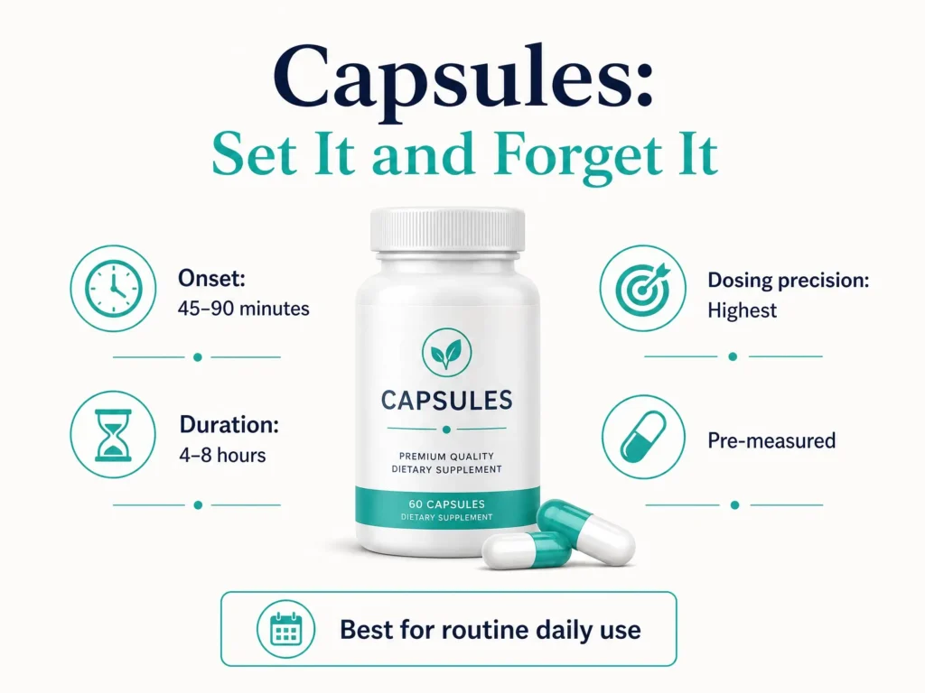 cannabis capsules explained infographic
