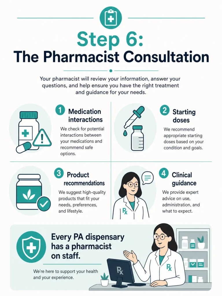 Pennsylvania dispensary pharmacist consultation infographic