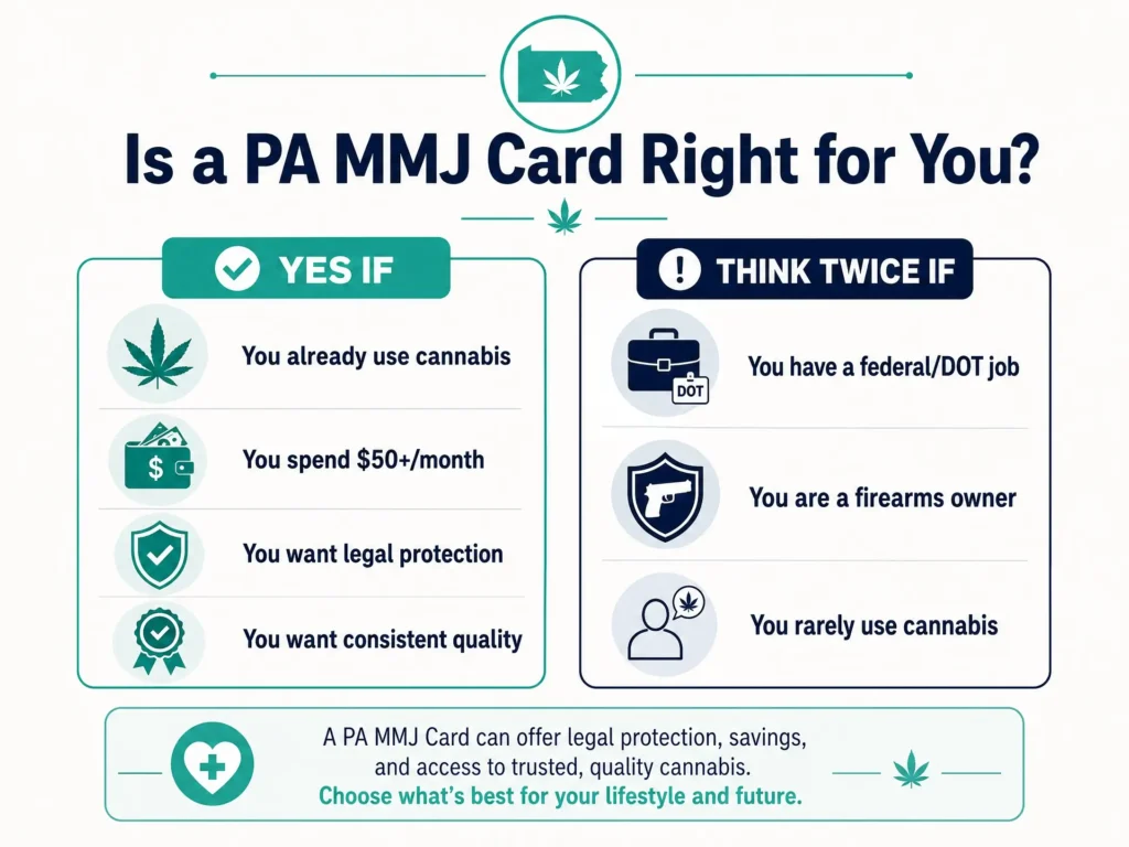 who should get a PA medical marijuana card infographic