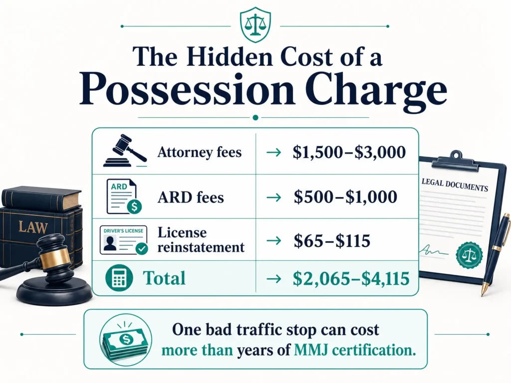 hidden cost of marijuana possession charge in Pennsylvania infographic