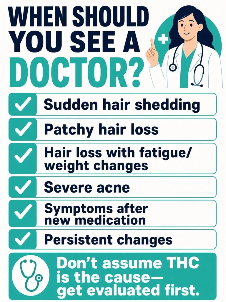when to see a doctor for hair loss infographic