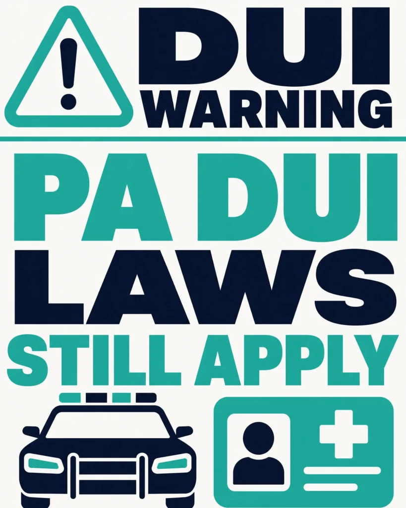 Pennsylvania medical marijuana DUI warning for migraine patients infographic