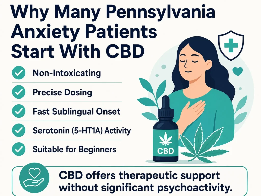 CBD for anxiety infographic