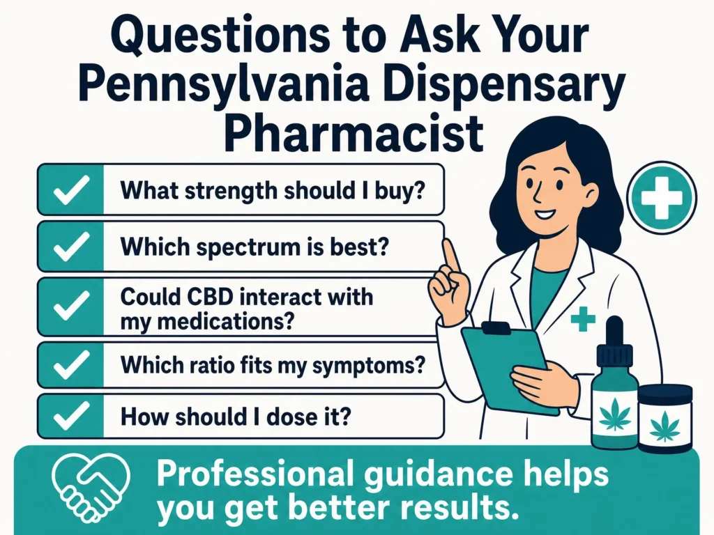 questions to ask your Pennsylvania dispensary pharmacist infographic