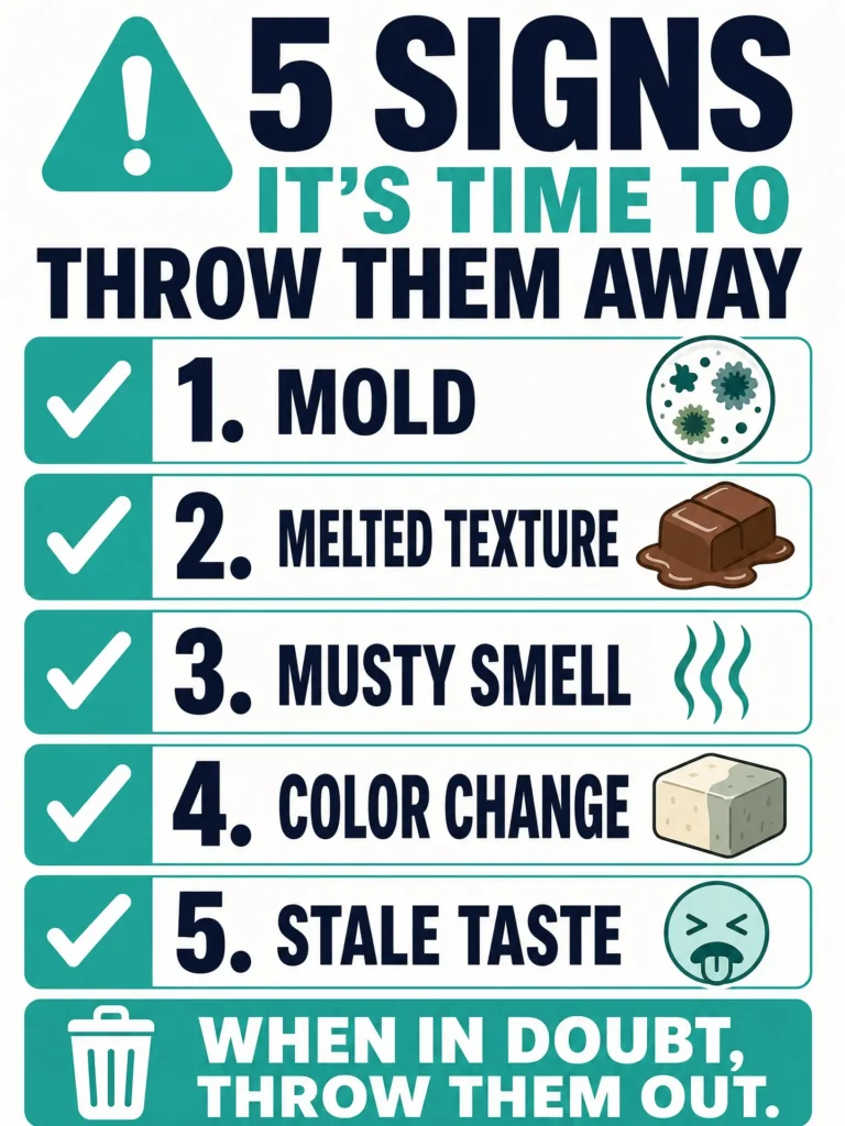 signs THC gummies have gone bad infographic