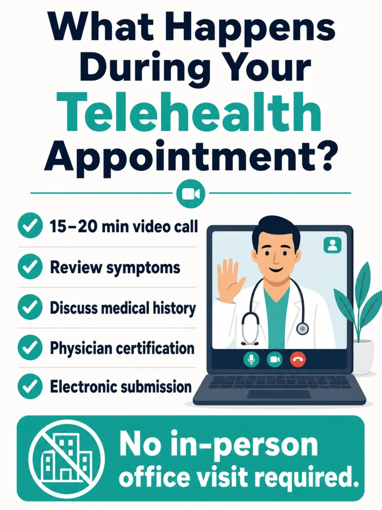 Pennsylvania telehealth medical marijuana certification infographic