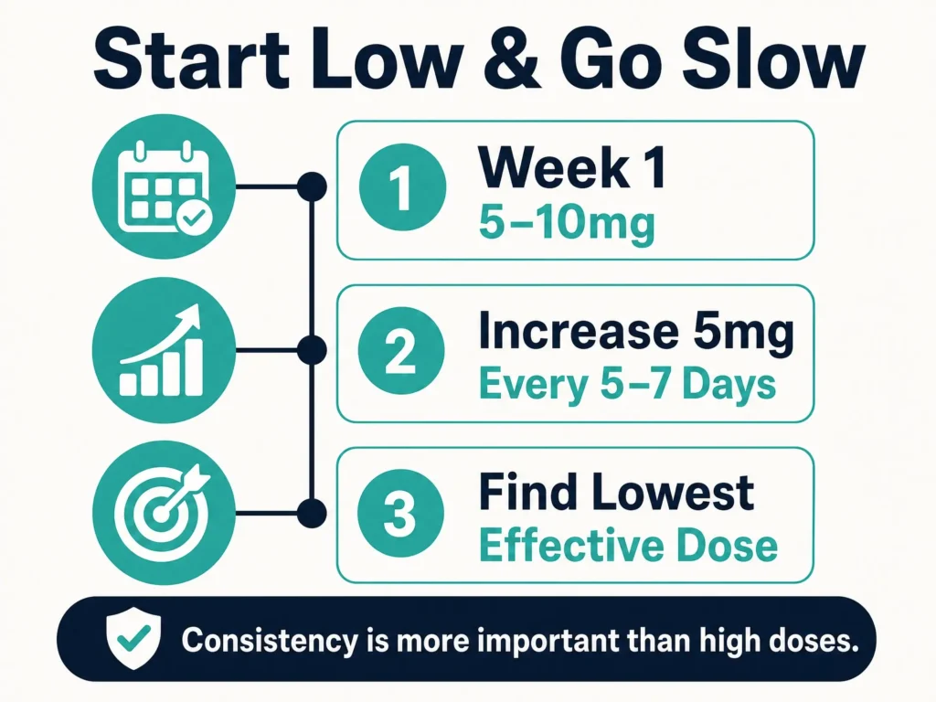 CBD dosing guide infographic