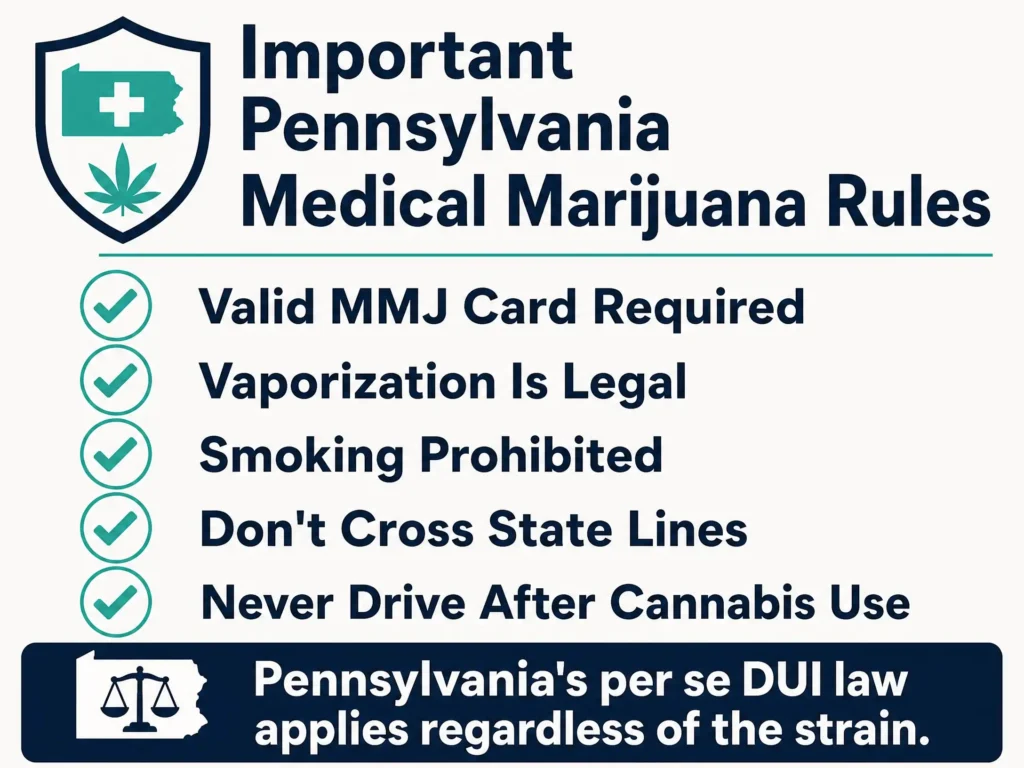 Pennsylvania medical marijuana legal rules for Gelato infographic