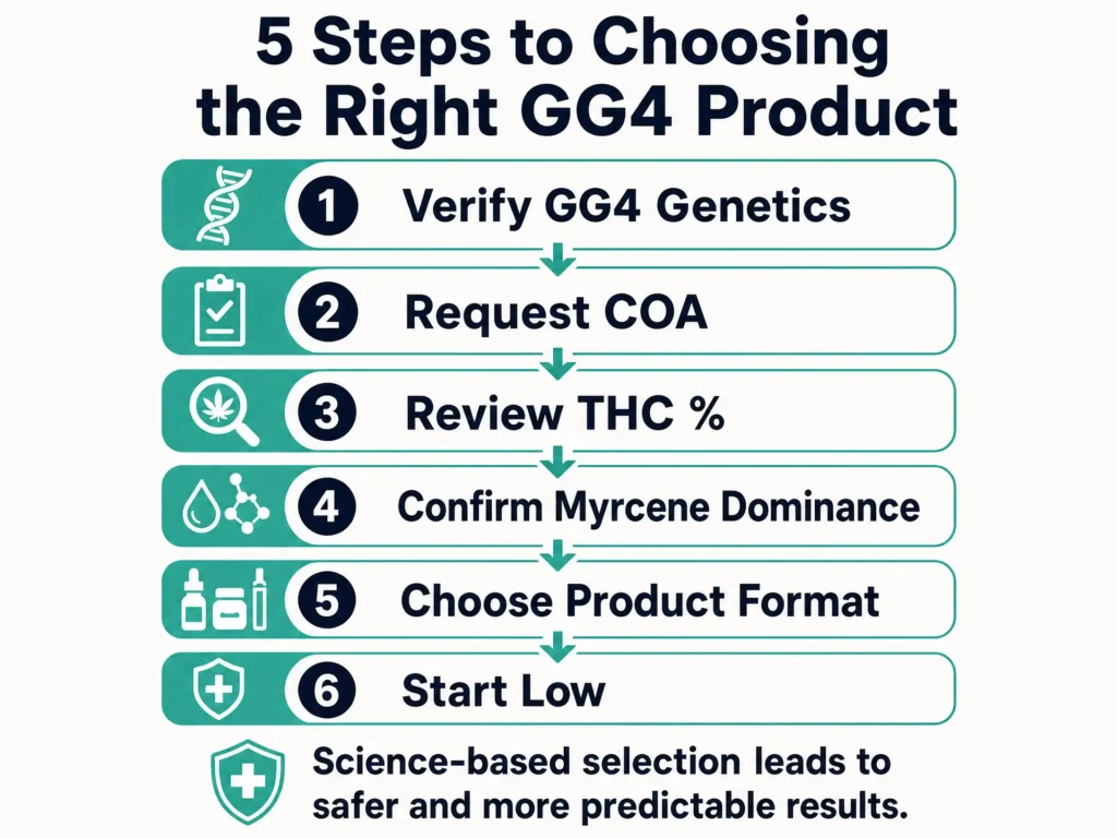 how to choose the right GG4 product infographic