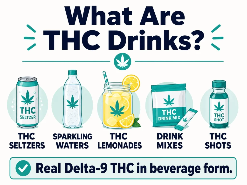 what are THC drinks infographic