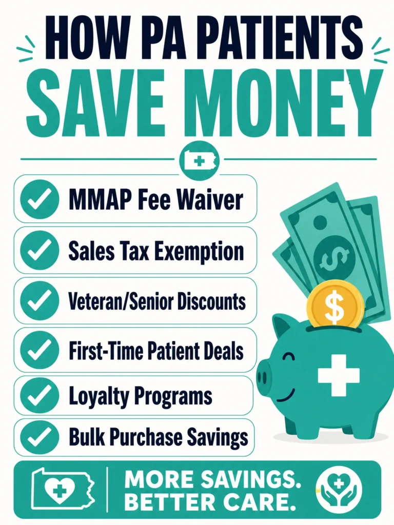 how to save money on Pennsylvania medical marijuana infographic