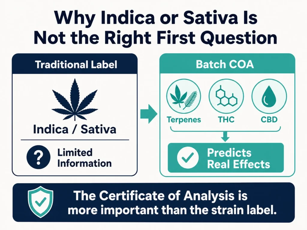 why indica and sativa labels are not enough infographic