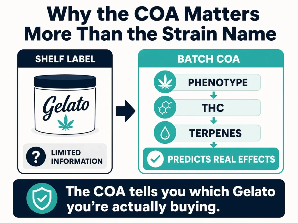 why the Gelato certificate of analysis matters infographic