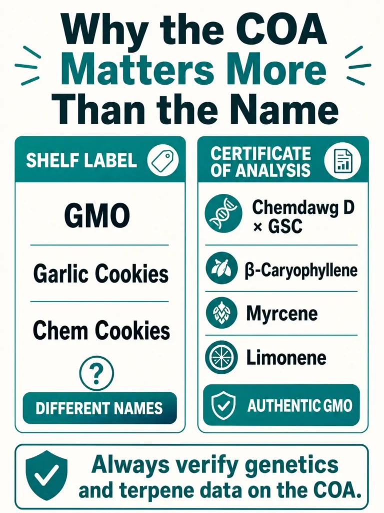 why the GMO certificate of analysis matters infographic