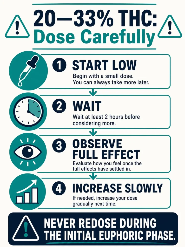 GMO THC dosing guide infographic