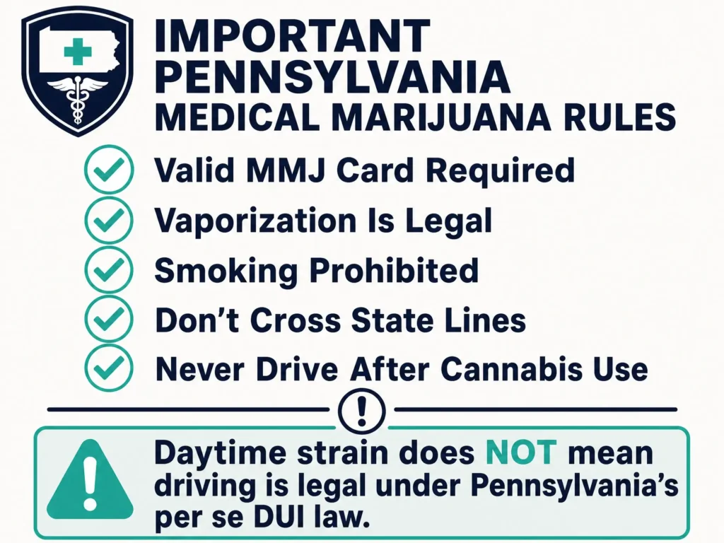 Pennsylvania medical marijuana legal rules for Pineapple Express infographic