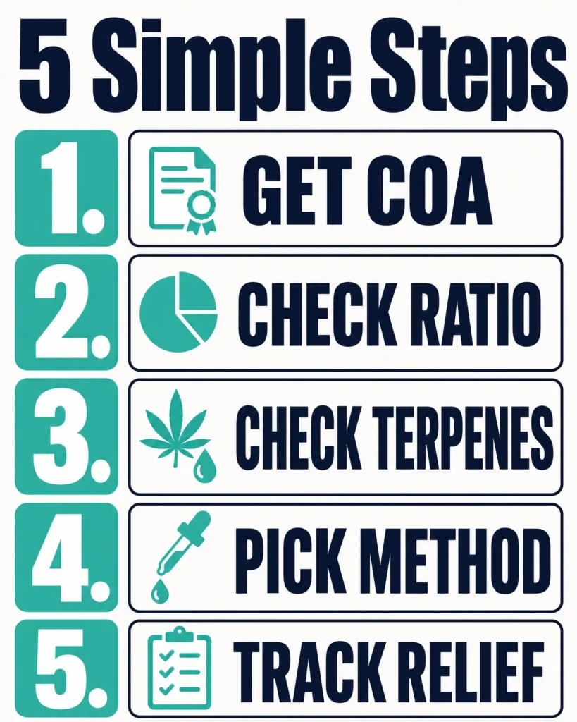 how to choose the best cannabis product for migraines infographic
