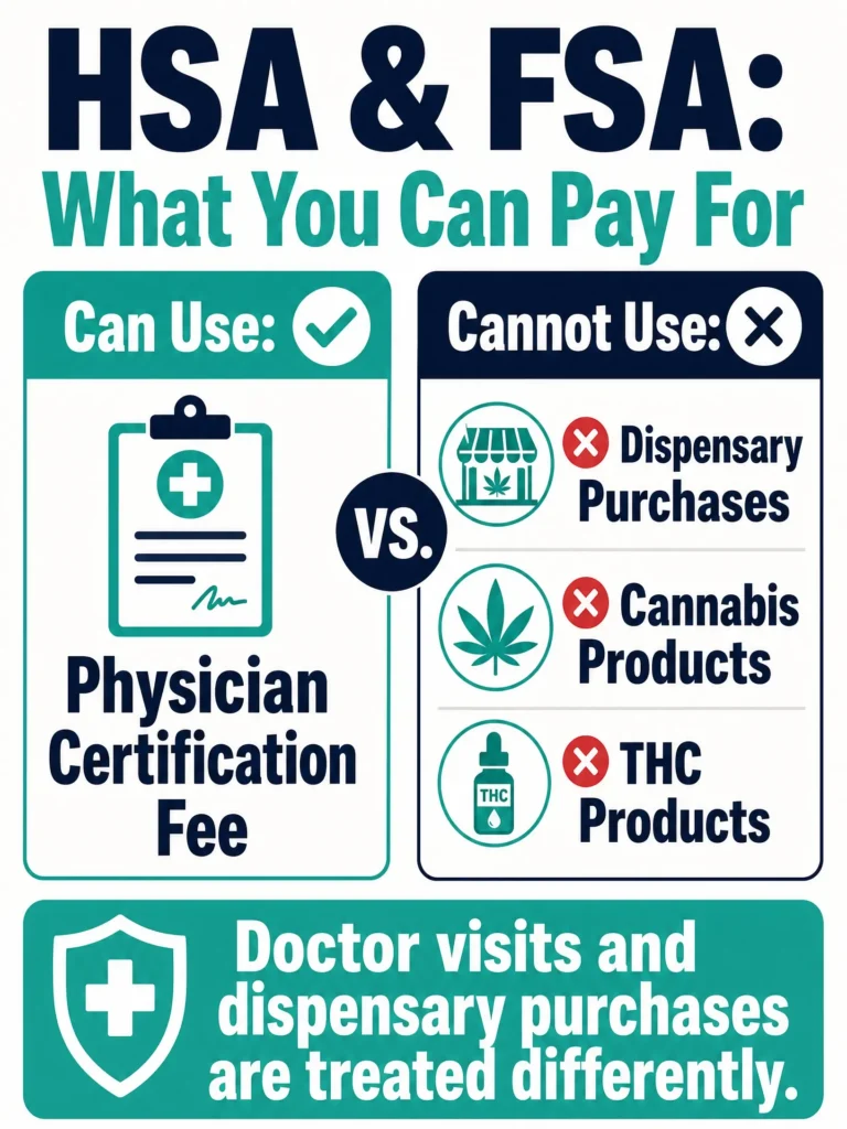 HSA and FSA medical marijuana eligibility infographic